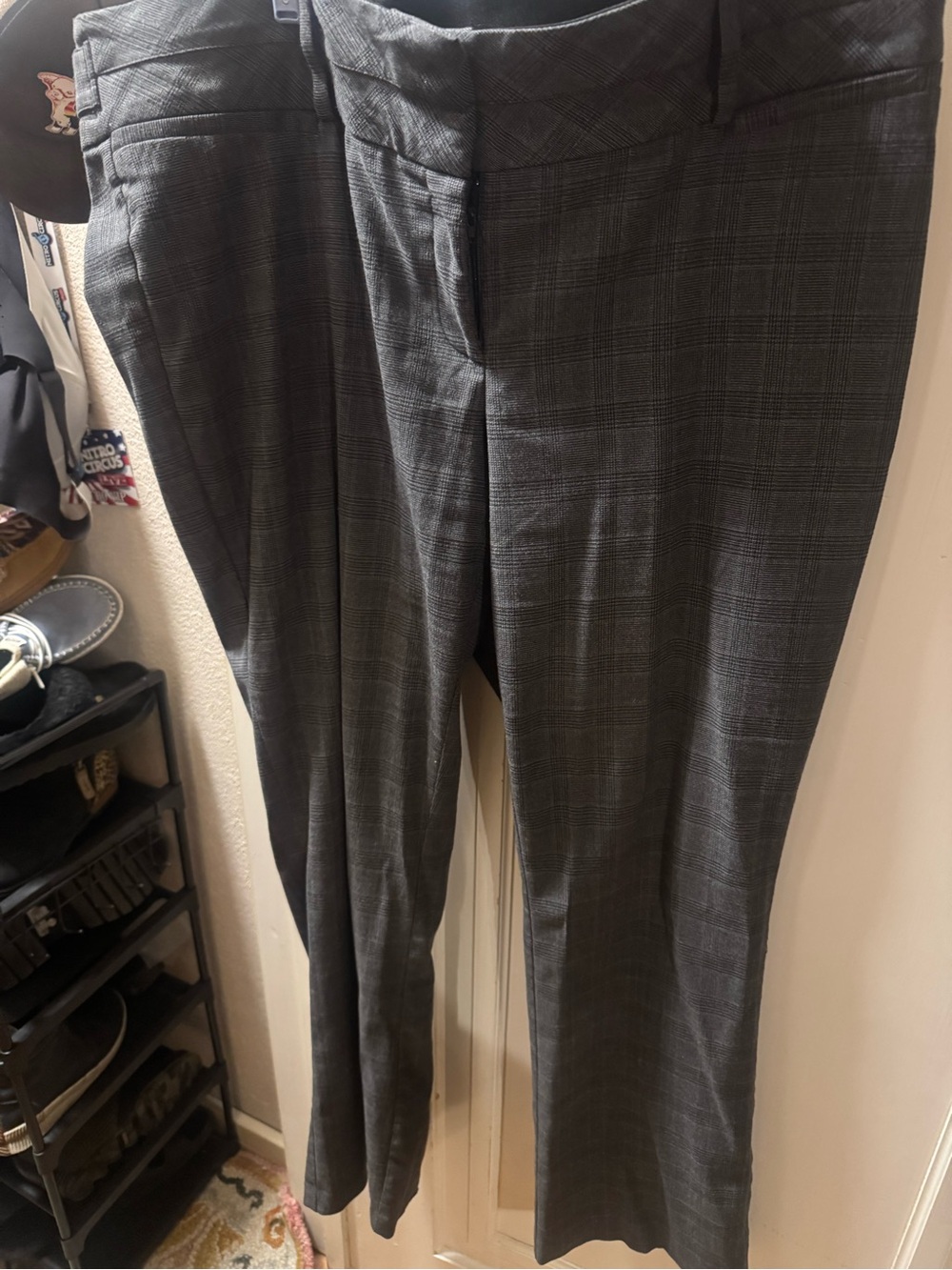 Maurices gray plaid Wool-Blend Business Casual Slacks